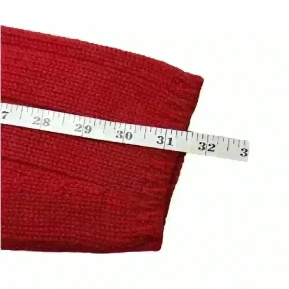 Men’s Vintage Polo Ralph Lauren Red Half Zip Mock Neck Flag Logo Sweater- Medium